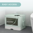 thumbnail image 4 of PawHut Cat Litter Box, Front Entry Top Exit Cat Litter Tray, Green, 4 of 9