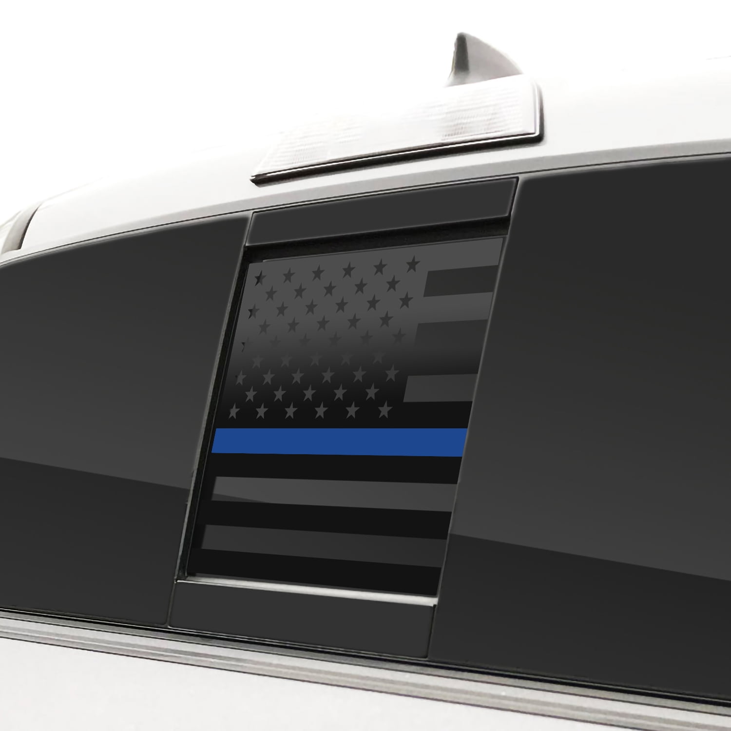 American Flag Vinyl Decal For Ford F150 (2004-2014) Rear Sliding Window - Matte Black, Easy Apply, USA Made