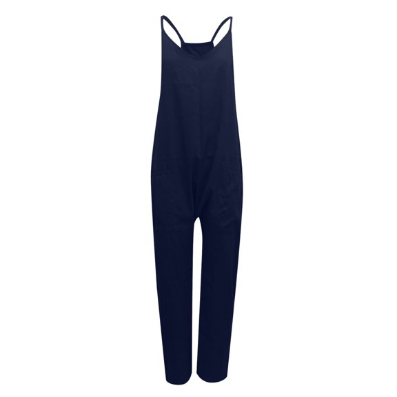 Vedolay Jumpsuits Women's Studio Terry Jumpsuit,Dark Blue XXL