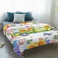 thumbnail image 4 of Happy Easter Blanket Soft Cozy Warm Twin Blanket for Bed, Plush Fuzzy Flannel Fleece Blankets for Sofa, Watercolor Truck Eggs Flowers Butterfly Botanical Throw Blankets for Couch Gifts, 60"x80", 4 of 9