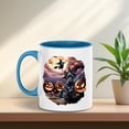 thumbnail image 2 of Spooky Halloween Night Witch Scottish Terrier Glowing Pumpkins 11oz Accent Two-tone Mug Scottie Dog Lover Gifts Coffee Tea Cup - 12015, 2 of 5