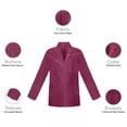 thumbnail image 4 of Panda Uniform by HeedFit Men's Lab Coat, 3 Pockets, Button Front, 31", M, Wine., 4 of 6