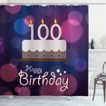 thumbnail image 1 of Ambesonne Purple Shower Curtain, Cartoon Cake Candles, 69"Wx84"L, Purple and Pink, 1 of 3