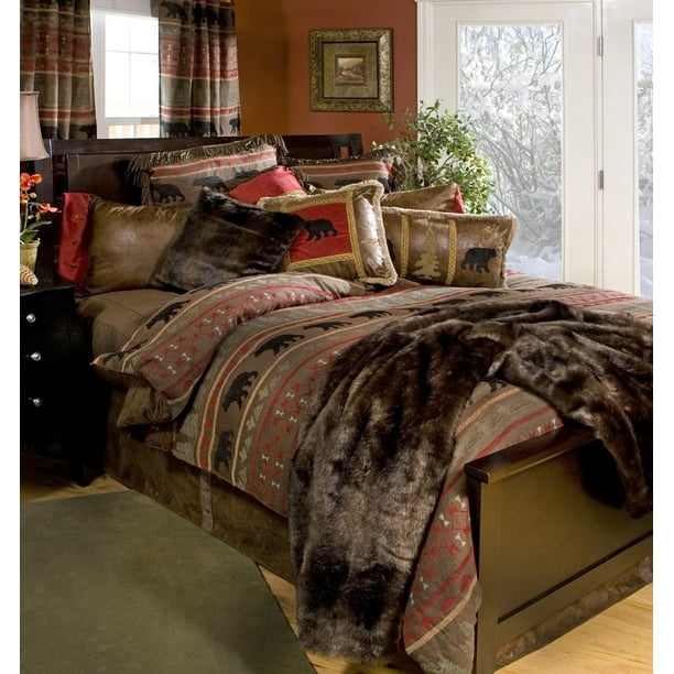 Carstens Bear Country Rustic Cabin, Cabin Twin Bedding Set