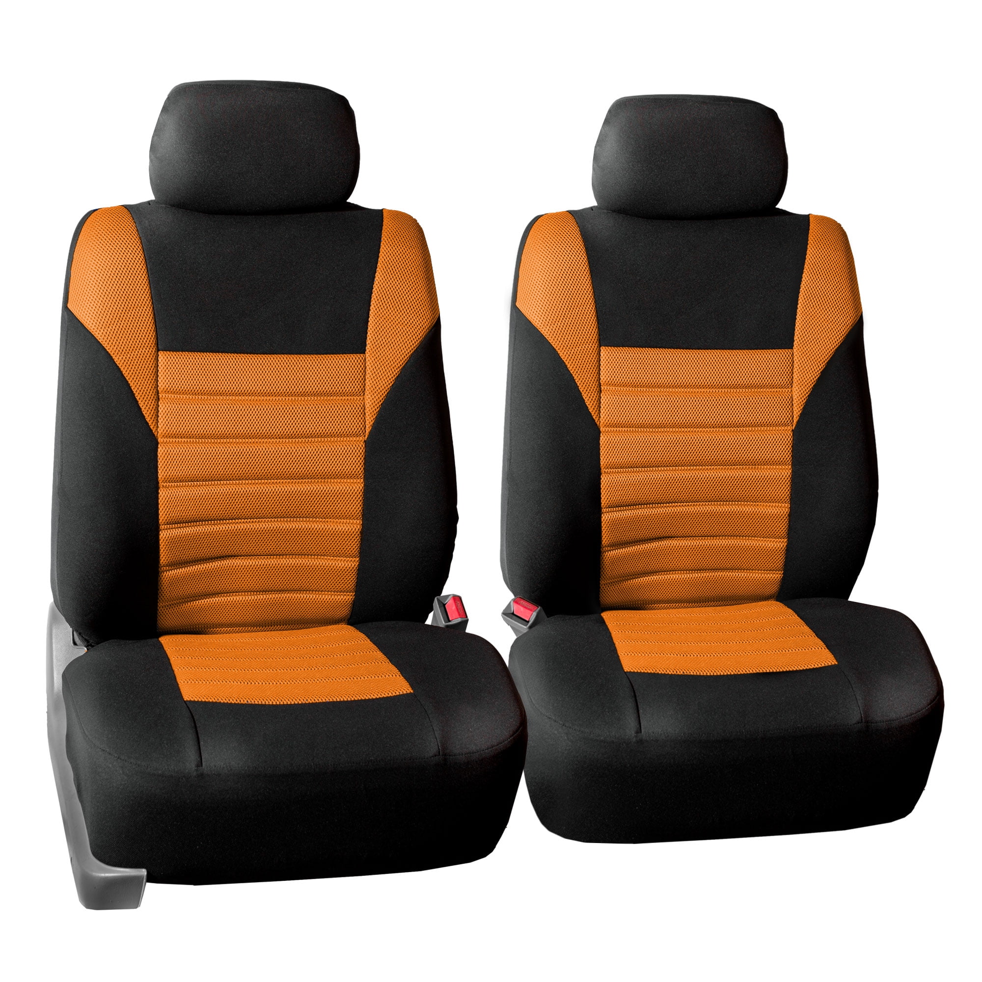 SHSEMO Full Set of car seat Covers, Winter Velvet Non-Slip car seat Cushion  3 pcs Set for Cars, SUVs and Trucks (Orange, 1PCS Cushion)