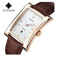 thumbnail image 1 of Reloj Cuadrado De Piel De Cuarzo Para Hombre Wwoor 8017 Color del bisel Rose White, 1 of 2
