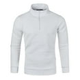 thumbnail image 2 of Lilgiuy Men's Quarter Zip Sweater New Winter Solid Color Color Long Sleeve Sweater Polluver Lightweight Turtleneck Sweater Gifts for Your Family or Friends, 2 of 4