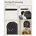 thumbnail image 4 of EYYTHUNG Arched Wall Cabinet, Floating Bathroom Medicine Cabinets, Modern Storage Cabinet with Acrylic Door and Open Shelf, Wall Mounted Storage Organizer, Black Oak, 4 of 7