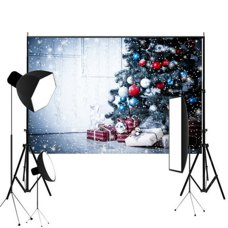SAYFUT Photography Backdrops Christmas Holiday Party Decoration Xmas Tree and Gifts Oraments Gifts Vinyl Fabric Studio Photo Video Background Screen Props