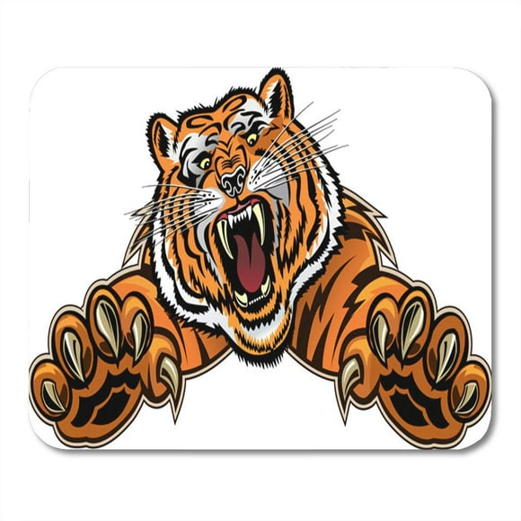 NUDECOR Captive Head Tiger Jump Lion Aggression Anger Big Mousepad Mouse Pad Mouse Mat 9x10 inch