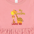 thumbnail image 4 of Inktastic My Grandma Loves Me Giraffe Girls Baby Dress, 4 of 5