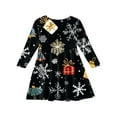 thumbnail image 2 of Drmagiyhm Girls Long Sleeve Skater Dress Size 10-12 Party Christmas Crew Neck Dresses Twirly Chiffon a Line Dress Autumn Twirly Skater Dresses 7-8 Years, 2 of 4