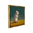 thumbnail image 4 of Stupell Industries Focused Exercising Mouse Animals & Insects Painting Gold Floater Framed Canvas Art Print Wall Art, 18 x 18, 4 of 10