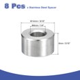 thumbnail image 2 of 8 Pcs Entretoises en Acier Inoxydable 304 9/16 Pouces OD x 1/4 Pouces ID x 5/16 Pouces Longueur(14x6x8mm) Vis Support de Bague Finition Simple Non Filetée Entretoises Rondes en Métal pour Vis M3 Boulons et Tringles, Argent, 2 of 6