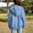 thumbnail image 4 of Girls Oversized Zip Up Hoodies Cute Casual Baggy Sweatshirt Jacket Drop Shoulder Back to School Hooded Sweaters with Pockets, 4 of 6