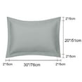 thumbnail image 2 of PiccoCasa Soft 1800 Microfiber Oxford Pillowcases 2Pcs, Queen Grey, 2 of 8