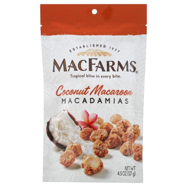 MacFarms Coconut Macaroon Macadamia Nuts 4.5oz bag (127g)