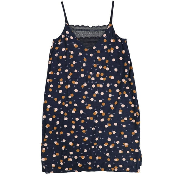 P.J. Salvage Womens Circles W/Mesh Inserts Pajama Night Gown, Blue, Small