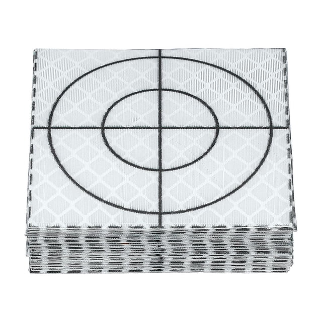 Uxcell Survey Reflector Sheets, Self-Adhesive Reflective Target Sheets White 50x50mm
