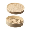 thumbnail image 4 of Cesta de bambú para cocinar al vapor, utensilios de cocina china y asiática para verduras y bollos de marisco. 27 centímetros, 4 of 9