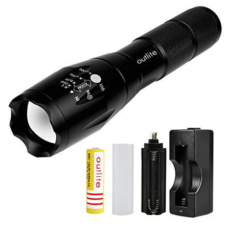 Best Portable LED Tactical Handheld Flashlight with Rechargeable 18650