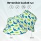 thumbnail image 2 of Balery Cute Dinosaur Blue Green Sombreros para el sol para hombre y mujer, sombrero de pescador con UPF 50+, 2 of 6