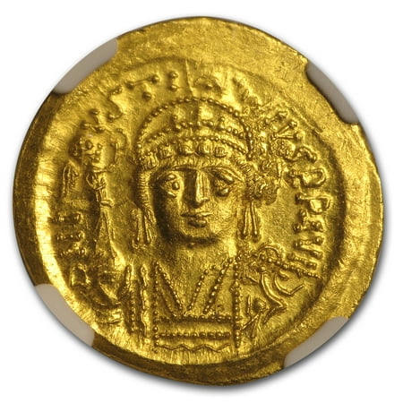 Byzantine Gold Solidus Emperor Justin II (565-578 AD) MS NGC