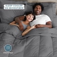 thumbnail image 3 of Bare Home 7-Piece Bed-in-a-Bag - Full, Gray with Gray Sheet Set, 3 of 9