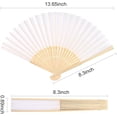 thumbnail image 2 of LINLIN Hand Fan Folding, 4 Pcs White Folding Fan Handheld Fan for Women Men Dancing Cosplay Props Wedding Party Home Decorations Birthday Gifts, 2 of 7