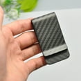 thumbnail image 2 of WAFJAMF Unisex Carbon Fiber Money Clip and Credit Card Holder, Matte Black, 39mm, 2 of 5