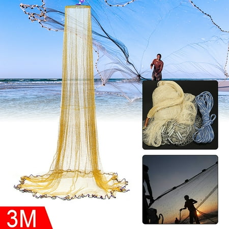 Saltwater Fishing Net Strong Nylon Mesh Bait Cast (Best Bait Cast Net)