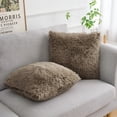 thumbnail image 2 of REGALWOVEN Set of 2 Throw Pillow Covers, Soft Fluffy Cushion Covers Double Sided Plush Pillow Covers Khaki 18" x 18", 2 of 5