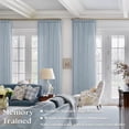 thumbnail image 2 of SUSIELADY Linen Curtains 84 Inch, Pinch Pleated 2 Panels, Semi Sheer Light Filtering Drapes for Living Room Bedroom, Farmhouse Window Treatment, Back Tab or Rings, Dusty Blue, 2 of 9