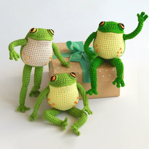 Crochet Frog Birthday Gifts for Friend Positive Decor