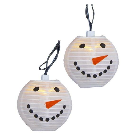 Kurt Adler 10 Light Snowman Lantern Light Set