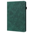 thumbnail image 2 of SaniMore Wallet Case for iPad Pro 11 2024, PU Leather Case Embossed Sunflower Shockproof TPU Shell Card Slots Pen Holder Hand Rope Anti-slip Strip Kickstand Case, Green, 2 of 12