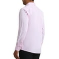 thumbnail image 3 of INSPIRE CHIC Mens Dress Shirts Solid Long Sleeve Regular Fit Formal Business Button Down Formal Shirts S Pink, 3 of 5
