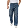 thumbnail image 2 of Zormilly Jeans for Men Elastic High Waisted Stretch Wide Leg Jeans with Pockets Fashion Casual Relaxed Fit Jeans, S-2XL, 2 of 7