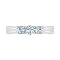 thumbnail image 3 of 14K White Gold 3-Stone Diamond Engagement Ring Band (0.76 Carat) (Ring Size 5.25), 3 of 5