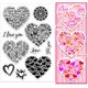thumbnail image 1 of Custom Moon Theme PVC Plastic Clear Stamps for DIY Scrapbooking Photo Album Decorative Cards Making Heart 160x110mm, 1 of 7