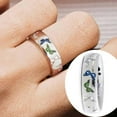 thumbnail image 6 of VOLALO Women 925 Sterling Silver Butterfly Cubic Zirconia Inlay Thumb Ring Stress Anxiety Rings Women's Jewelry Lady Birthday Mother's Day Gifts, 6 of 7