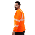 thumbnail image 6 of JORESTECH 5-Pack Hi-Vis Long Sleeve Safety Shirt, Heat Transfer, ANSI Class 2 (Orange, 4XL), 6 of 7