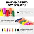 thumbnail image 2 of Gymnture 6Pcs Rainbow Wooden Peg Dolls for Toddlers Educational Toys, 2 of 11
