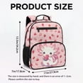 thumbnail image 7 of HUIACONG 13.5 Inch Pink Strawberry Axolotl Kids School Backpack Lightweight Water Resistant Bookbag with Adjustable Breathable Padded Straps Multi Pockets for Girls Aged 3-10 School Travel Use, 7 of 7