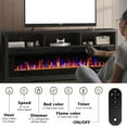 thumbnail image 4 of Waleaf Fireplace TV Stand for TVs Up to 75" TV with 60" Electric Fireplace,Entertainment Center with Open Shelve Storage, 4 of 7