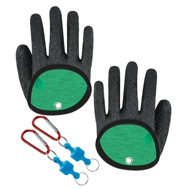 Fishing Gloves Puncture Resistant Anti Slip Full Finger Waterproof ABS Hook  