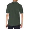 thumbnail image 3 of NAMTYQX T Shirts for Man Plus Size Short Sleeve Polo Shirts for Men Comfy Casual Button Lapel Neck Lightweight Soft Mens Summer Shirts Dark Green Size 2XL, 3 of 4