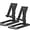 2PCS Black, variant on Universal Foldable Desktop Phone Stand - Adjustable Holder Compatible with Samsung, iPhone, Huawei, Xiaomi, and Other Smartphones - Portable and Sturdy Desk Stand for Hands-Free Viewing