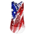 thumbnail image 4 of ibiyuan 4th of July Tank Tops for Women USA 250th Anniversary Sleeveless Patriotic T-Shirt American Flag Graphic Summer Tops with Zipper, 4 of 4