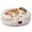 Beige-26x26x9”, variant on Cat Bed Puppy - Washable Round Beds For Indoor Cats Soft Corduroy Fleece Pet And Kitten With Removable Double Sided Inner Cousion 23" Grey